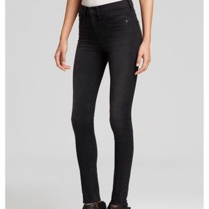 NEW Rag & Bone High Rise Legging Jeans in Black